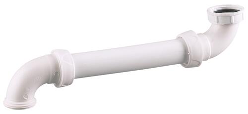 Tubulure déportée pour siphon de lavabo PMR blanc - VALENTIN